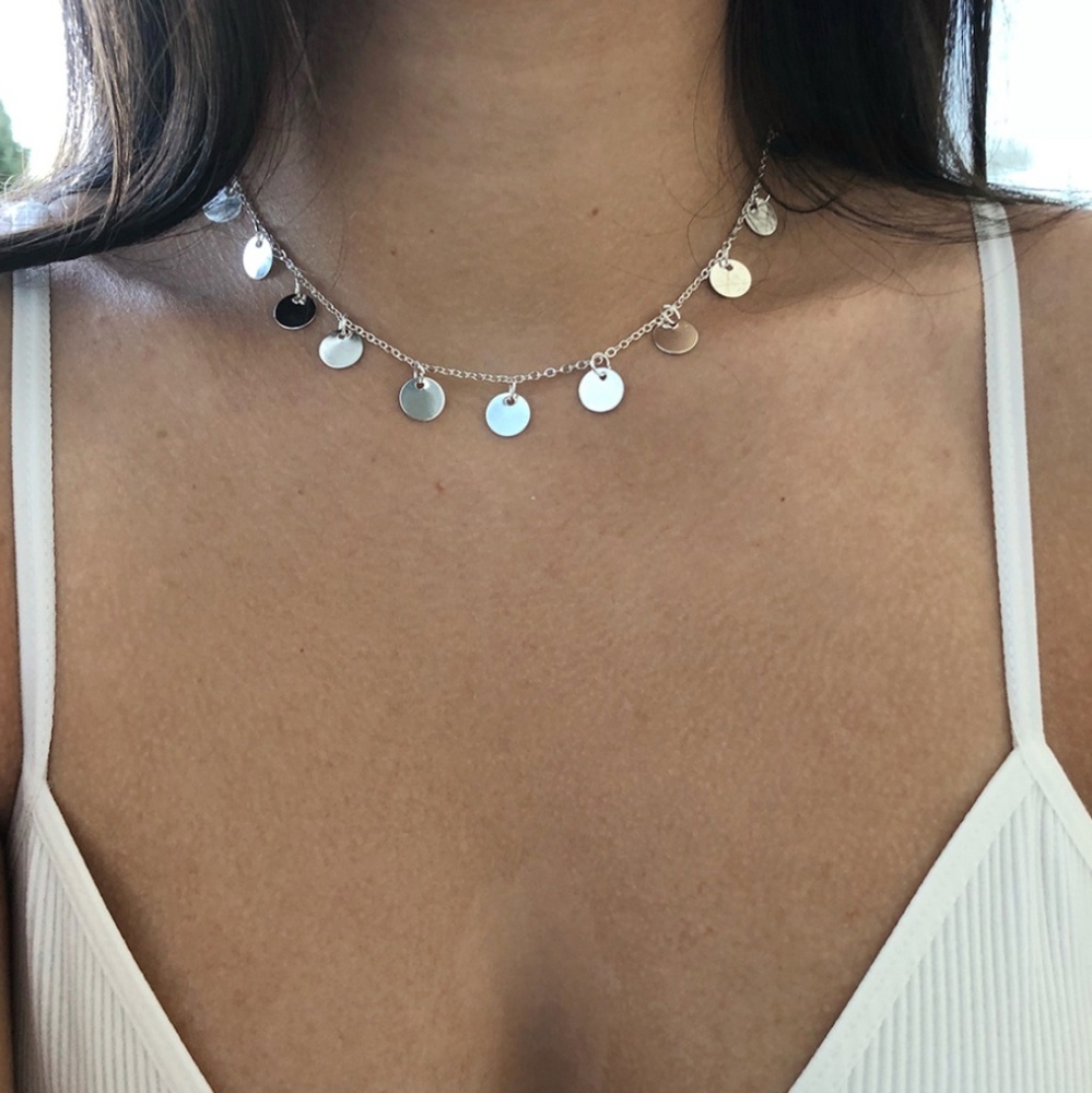 5 for $25 Medallion Choker Statement Necklace - Picture 4 of 5